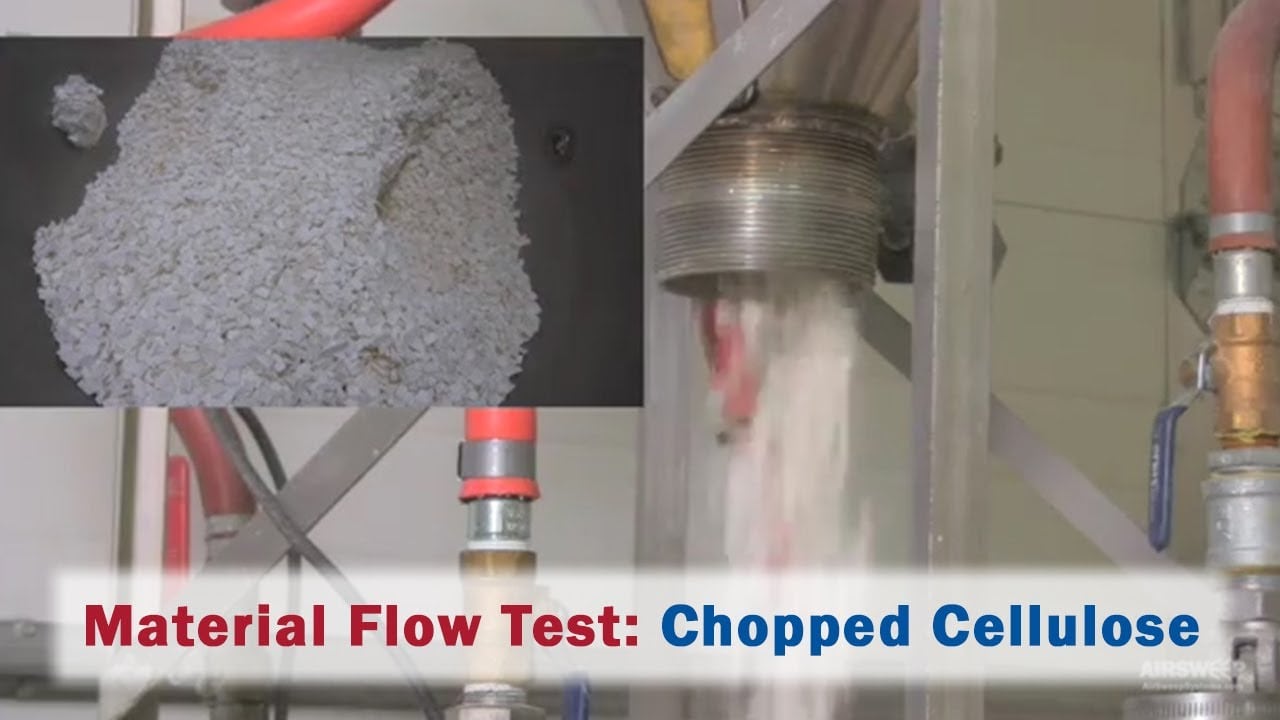 Chopped Cellulose Material Flow Test