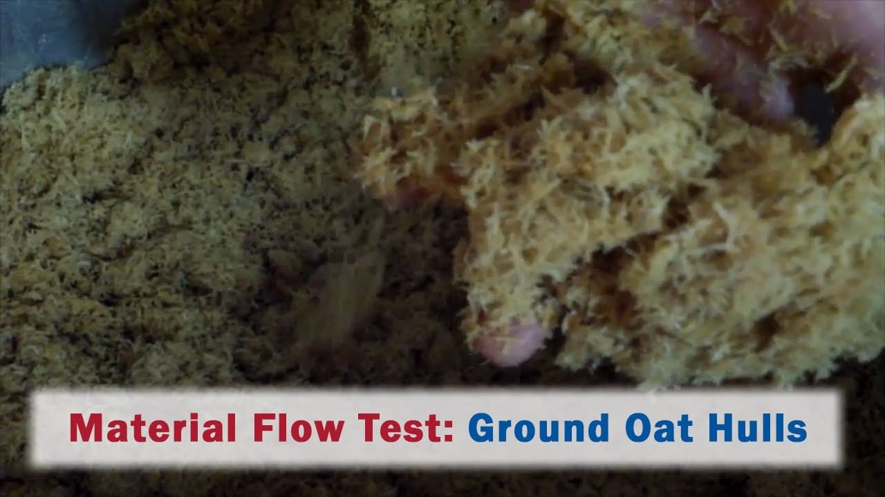 Ground Oat Hulls Material Flow Test