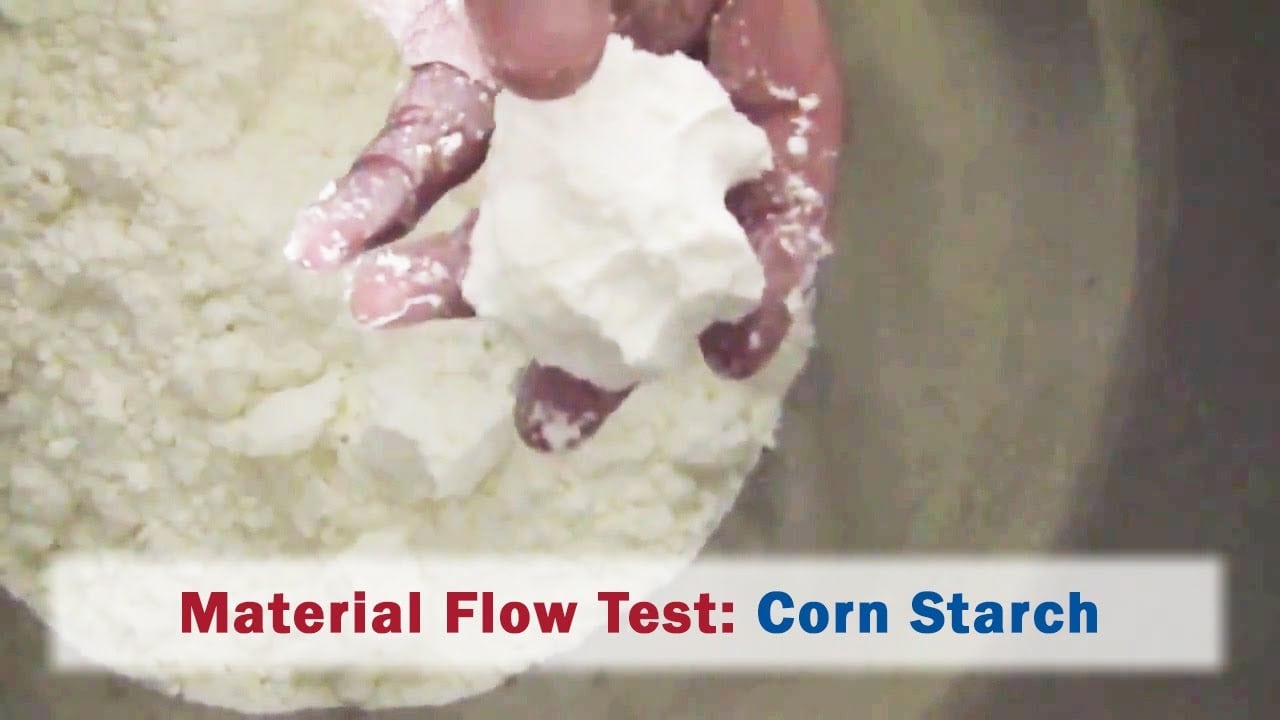 Moist Cornstarch Material Flow Test