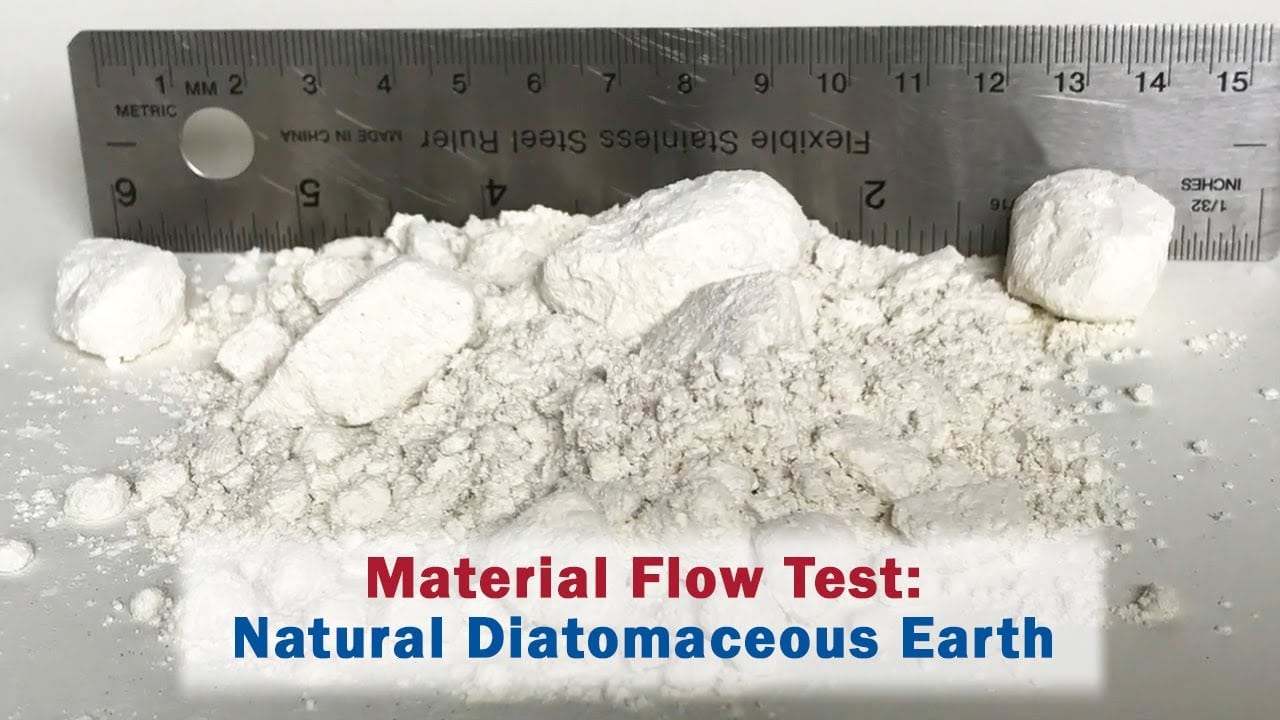 NATURAL DIATOMACEOUS EARTHl AirSweep Material Flow Test Bin Activator System