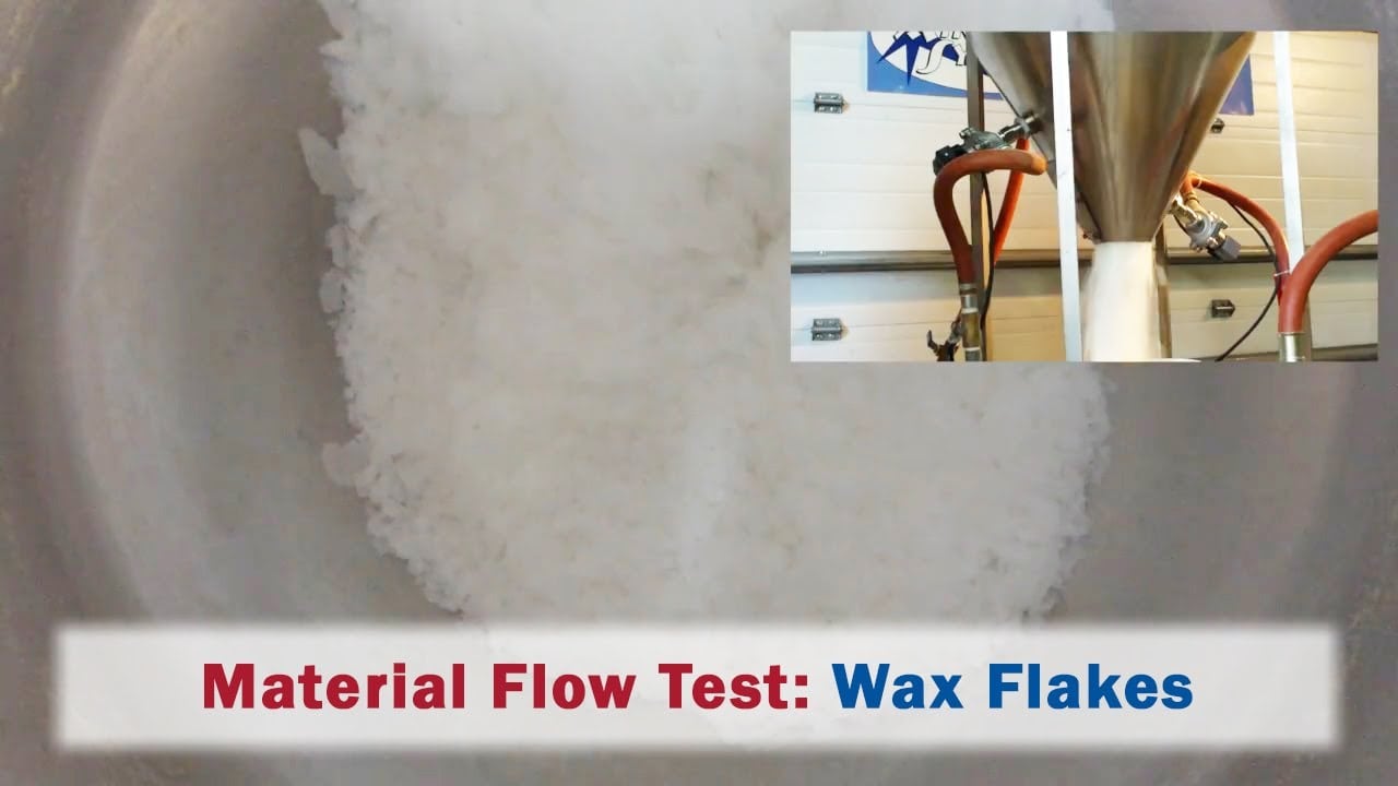 Wax Flakes Material Flow Test