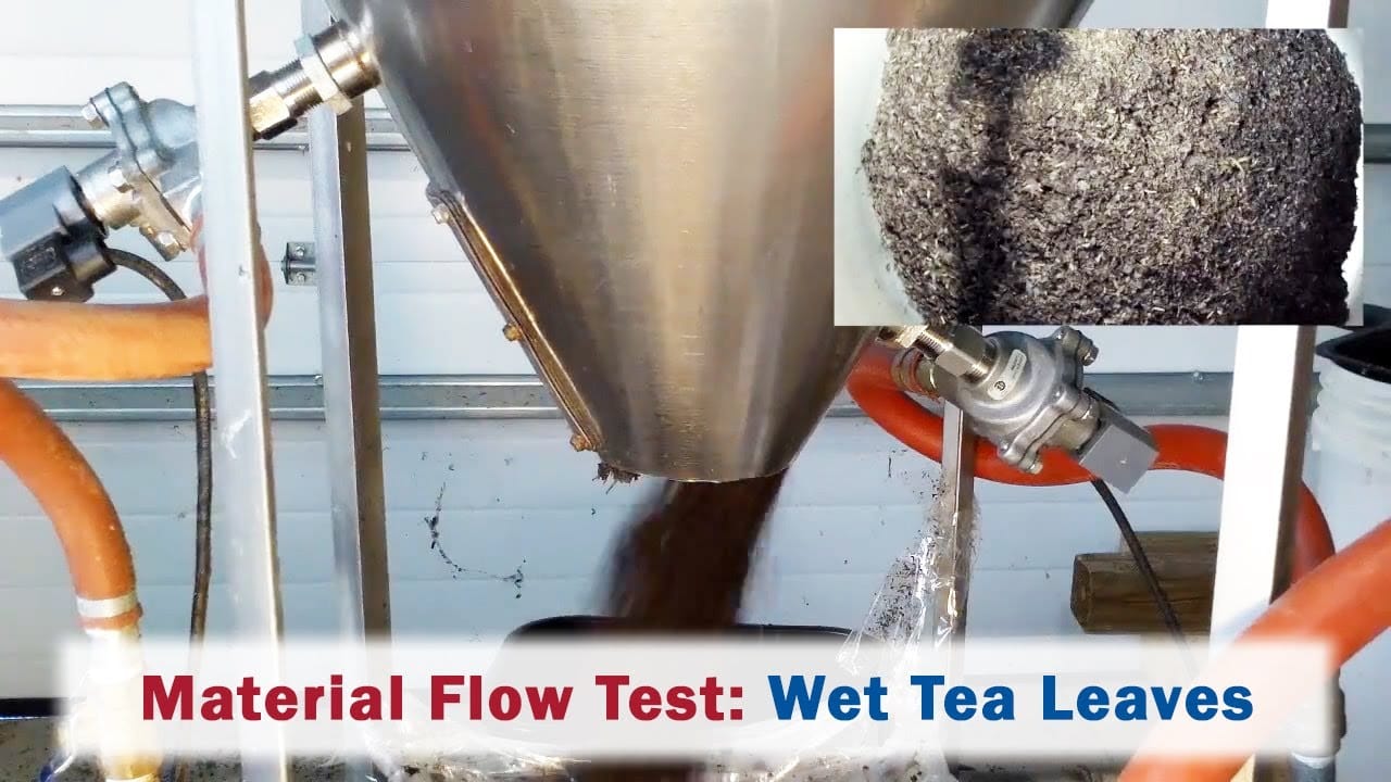 Wet Tea Leaves Material Flow Test
